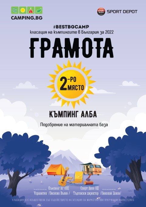 Грамота къмпинг Алба