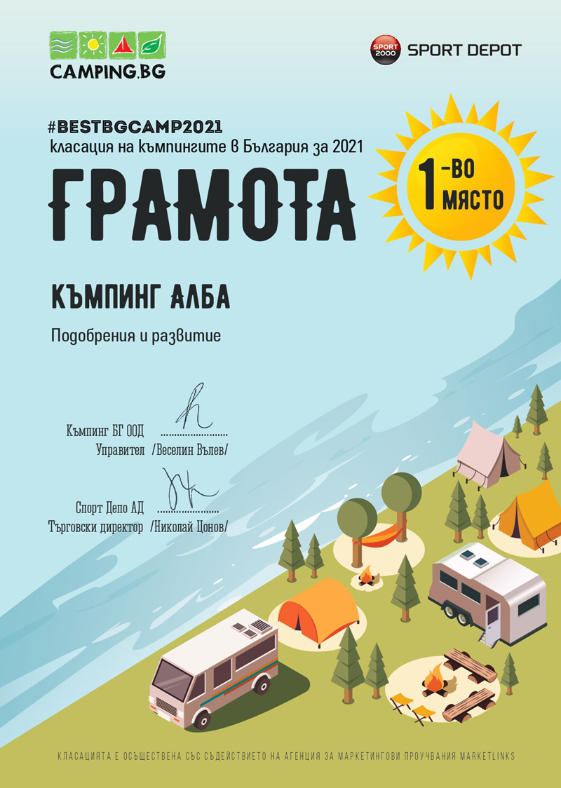 Грамота къмпинг Алба
